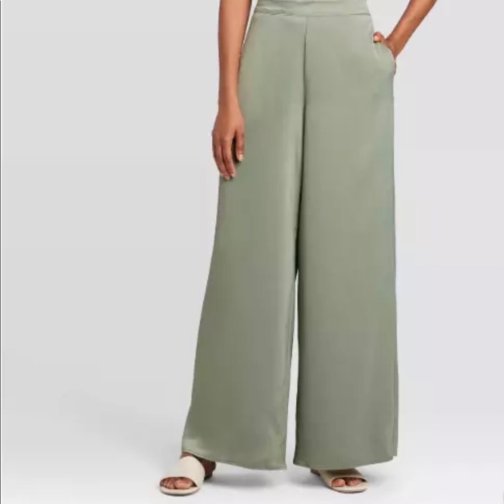 prologue Sage Green Palazzo Pants L